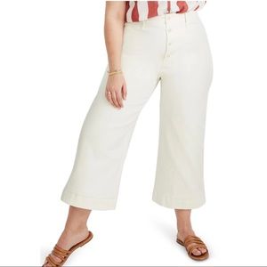 Madewell Emmett Crop Wide Leg Pants Button Front lk Jesse Kamm 27